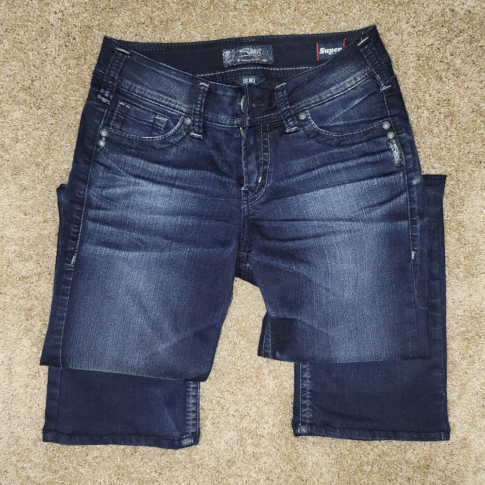 EUC Silver SUKI Mid Slim Boot Jeans W27/L33